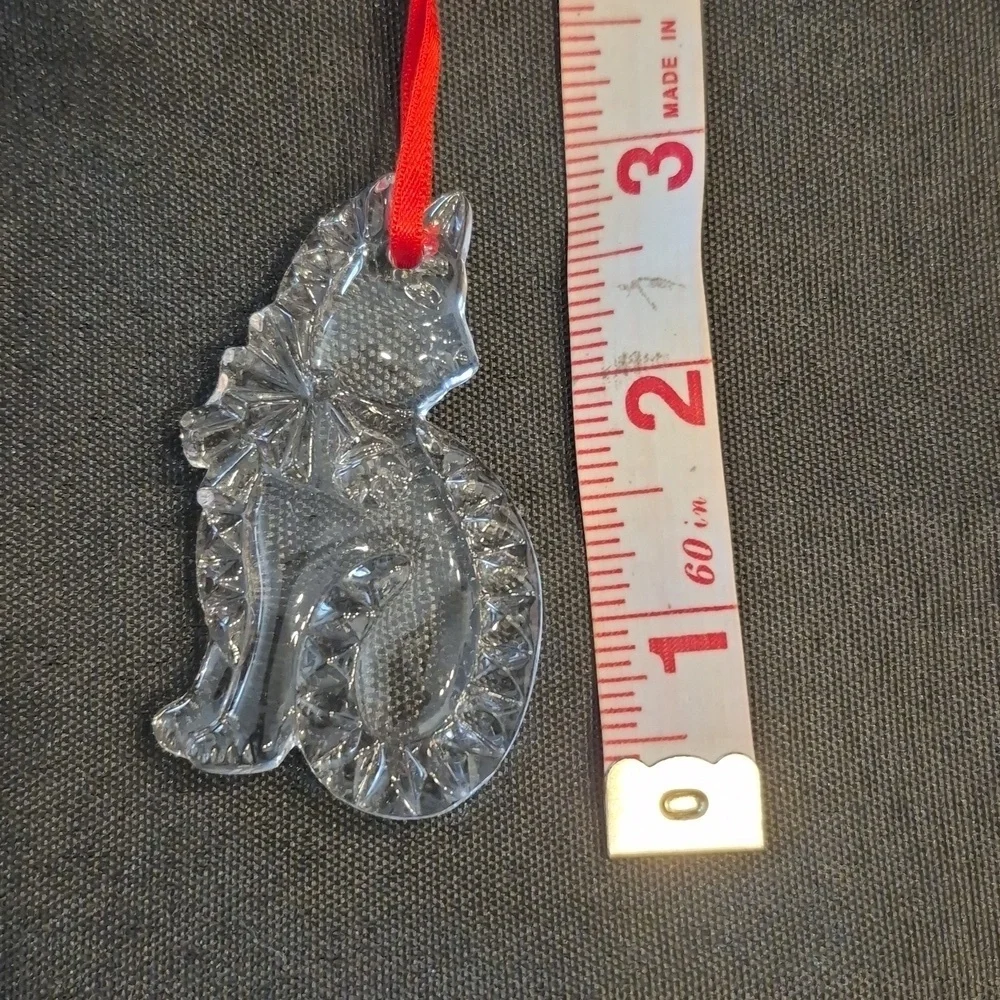 Gorham Crystal Cat Ornament From Germany